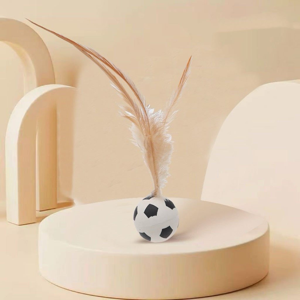 Cat Feather Ball Toys Cat Toys for Indoor Cats Bouncy Balls Toys