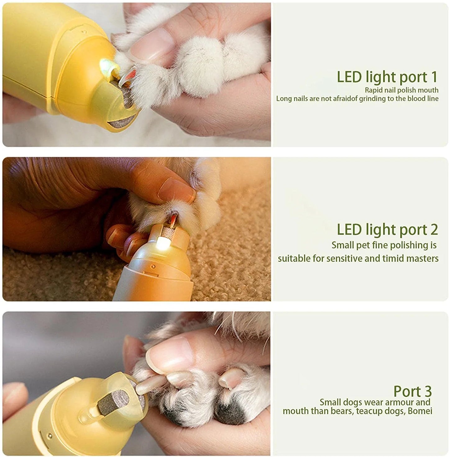 Rechargeable Electric Pet Nail Grinder & Trimmer