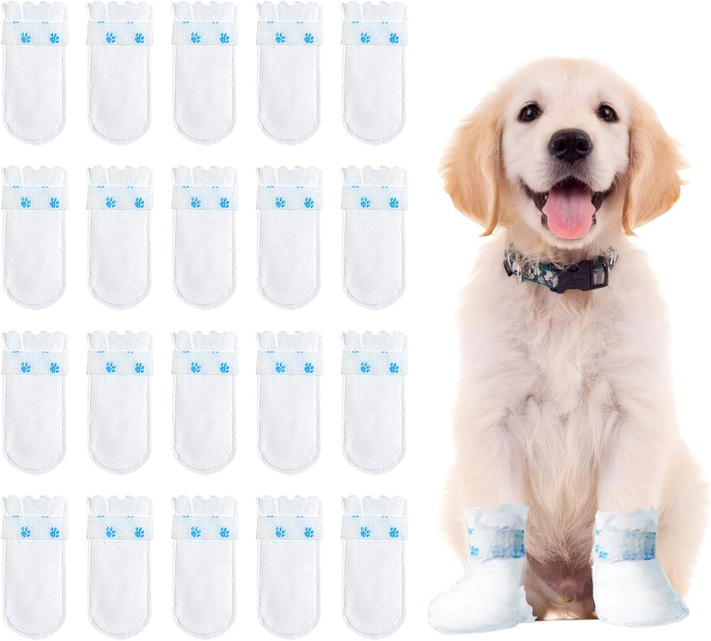 Disposable Dog Shoes, 5.5-55 LBS Outdoor Dog Wellies, paw Protection, Waterproof