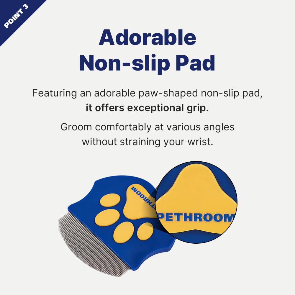 Professional Eye Comb for Pets | Stainless Steel Tear Stain Remover for Cats & Dogs