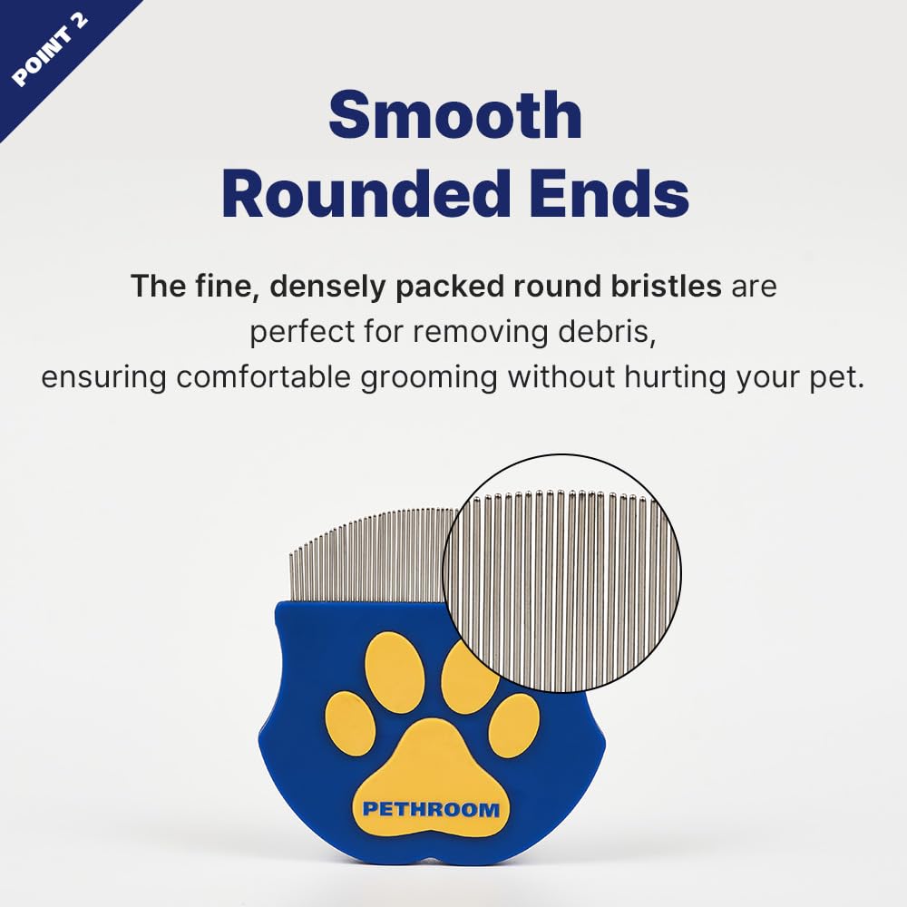 Professional Eye Comb for Pets | Stainless Steel Tear Stain Remover for Cats & Dogs