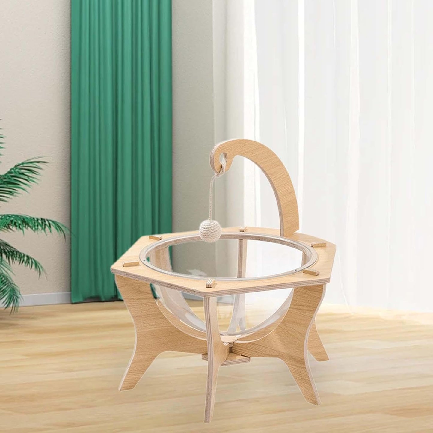 Space Capsule Cat Bed for Indoor Cats Small Pets Bed Lounging Universal Scratcher Toy Kitty Bed Kitten Nest for Kitten Kitty