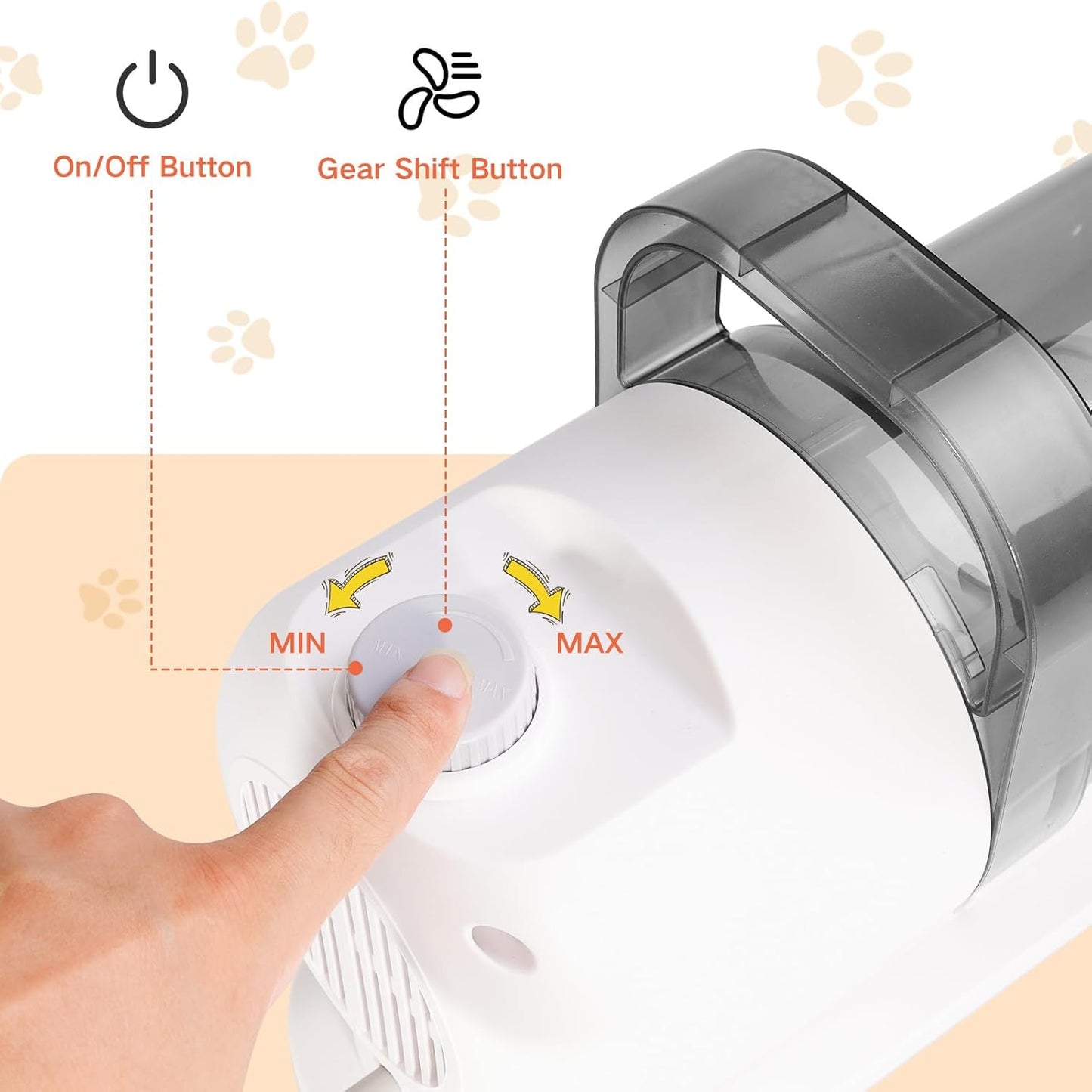 Pet Hair Vacuum & Grooming Kit, 2L Large Capacity for Shedding Grooming Hair