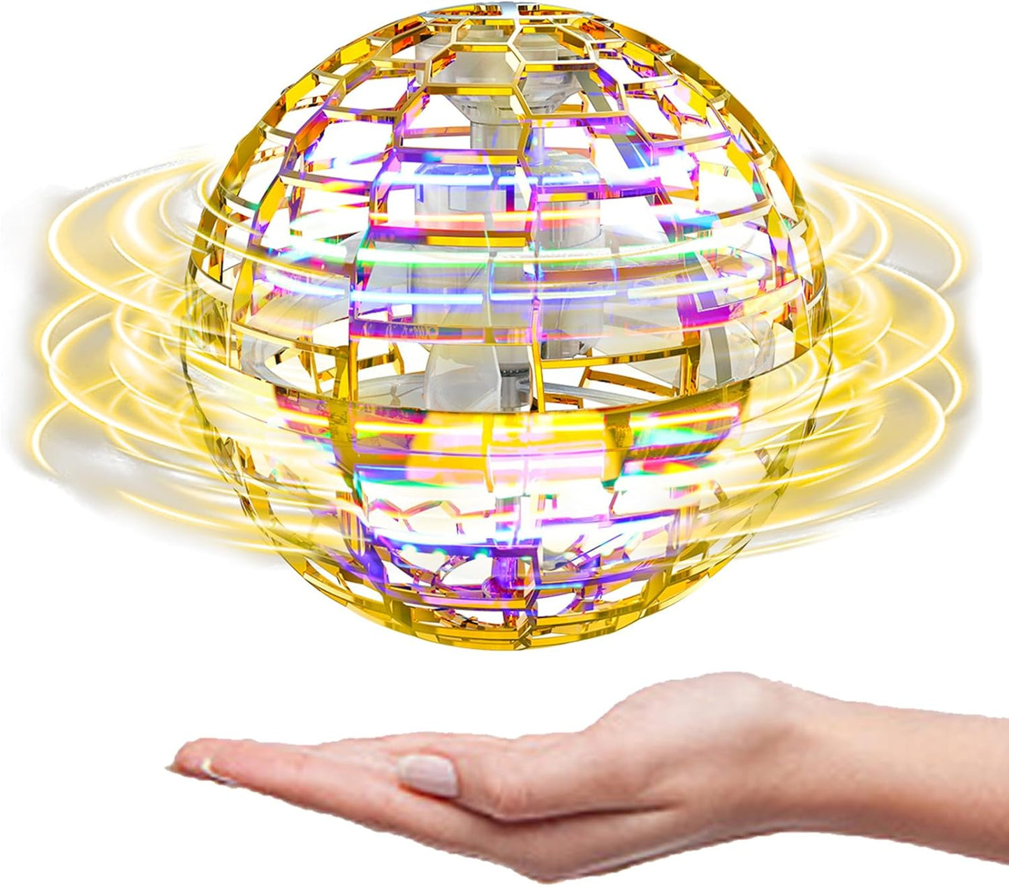 Flying Orb Ball Toys,Hand Operated Drones for Kids,Cool Gadgets Light Up Cosmic Globe Spinning Glow in The Dark,Christmas Birthday Gift Ideas Toys for Teen Girls Age 6 7 8 9 10+