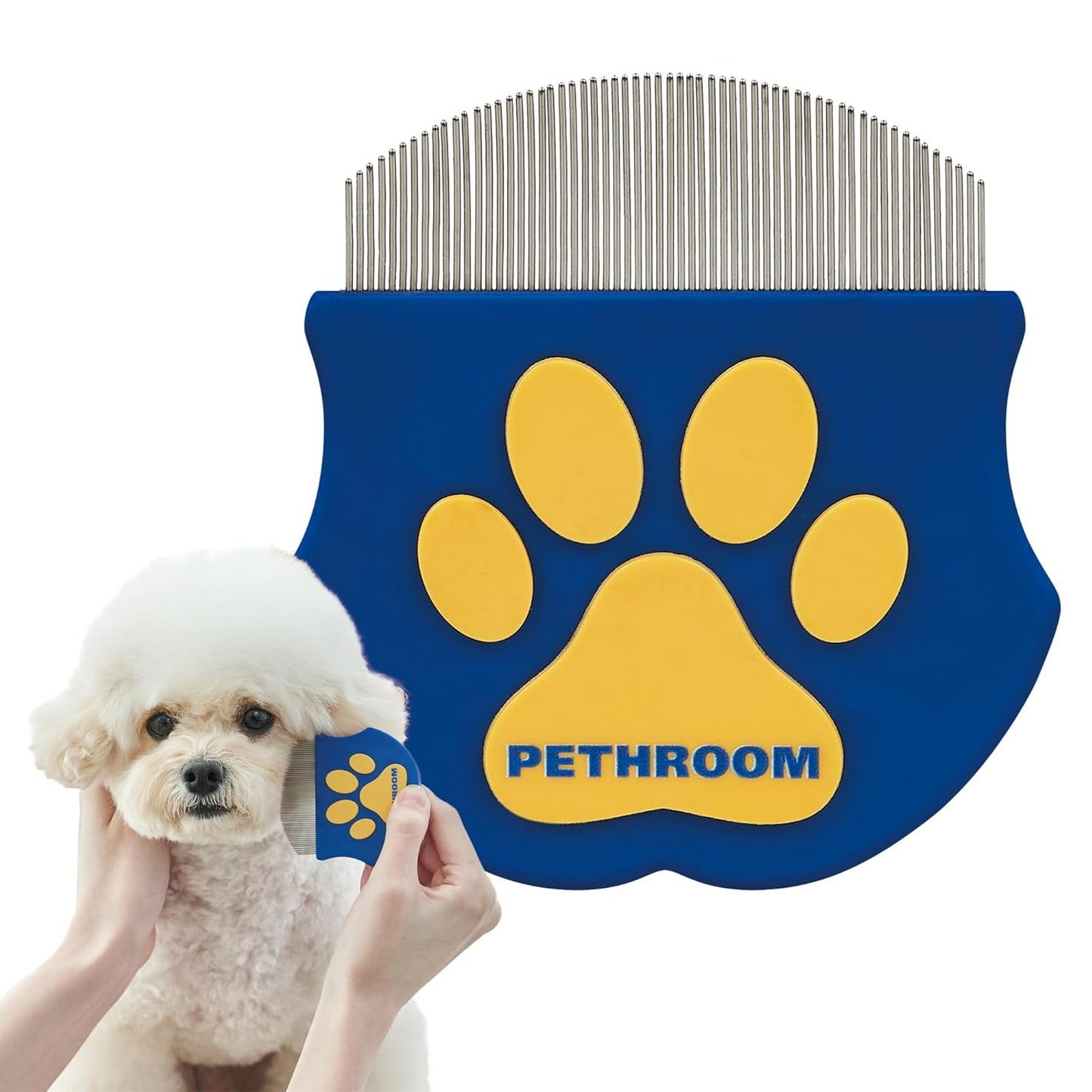 Professional Eye Comb for Pets | Stainless Steel Tear Stain Remover for Cats & Dogs