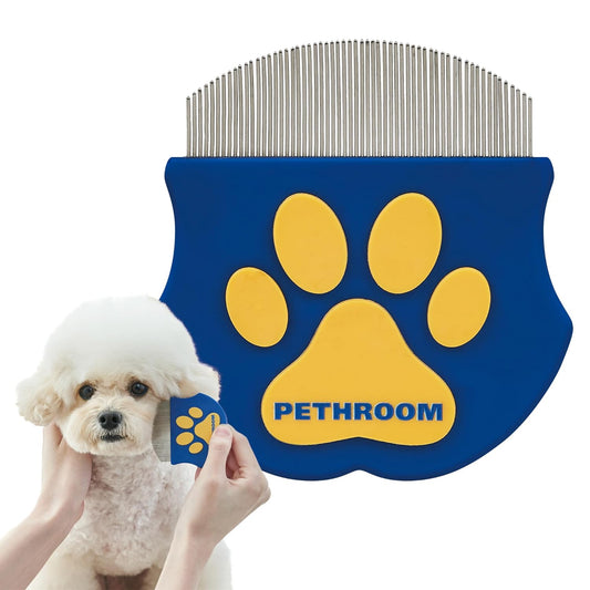 Professional Eye Comb for Pets | Stainless Steel Tear Stain Remover for Cats & Dogs