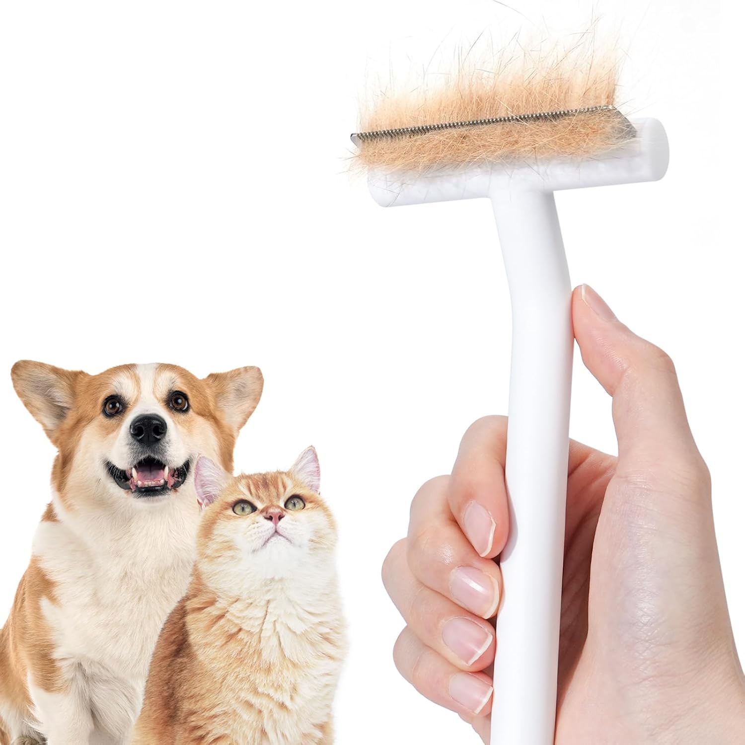 Pet Deshedding Tools for Short Haired Cats & Dogs, Dematting Desheddin ...