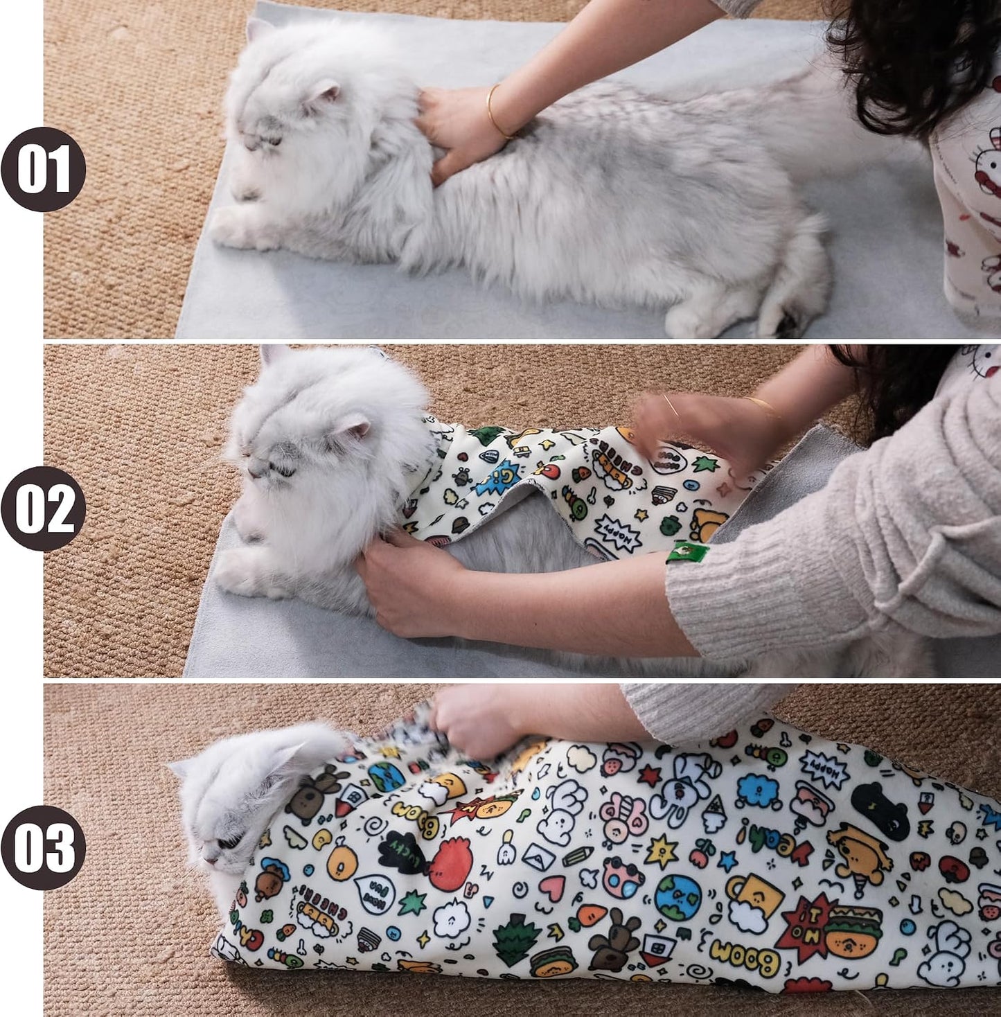 Cat Grooming Wrap Cat Wrap for Cutting Nails