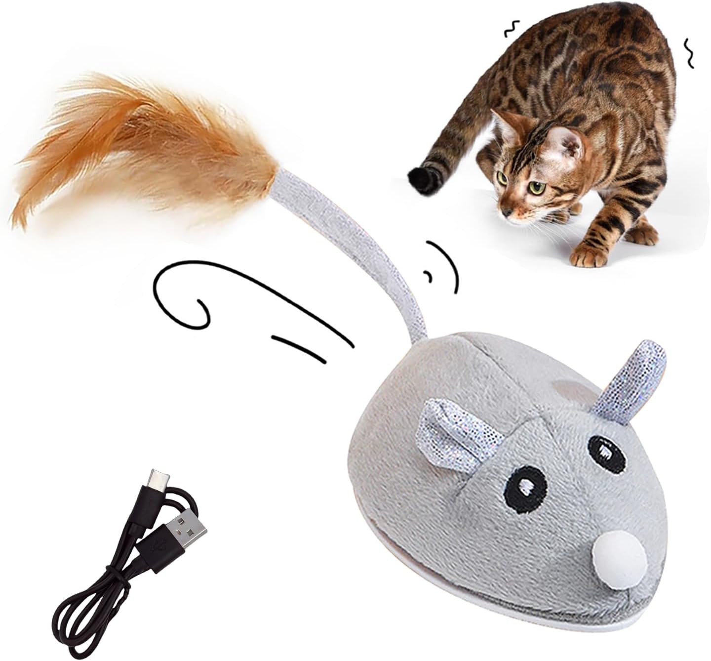 Flapping Wings Sparrow Bird Cat Toy